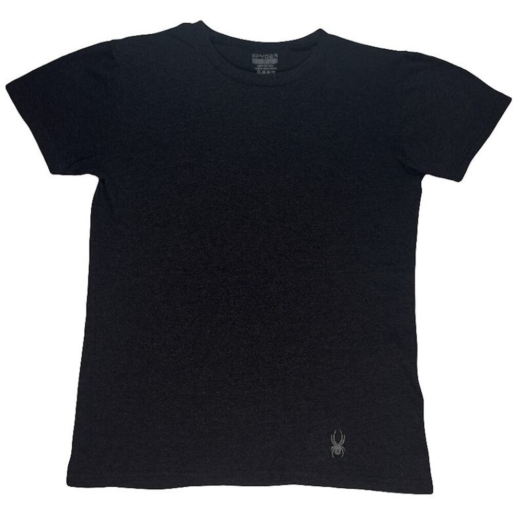 Spyder Men's Black Short Sleeve Crew Neck T-Shirt Size Small S Stretch Tee Shirt